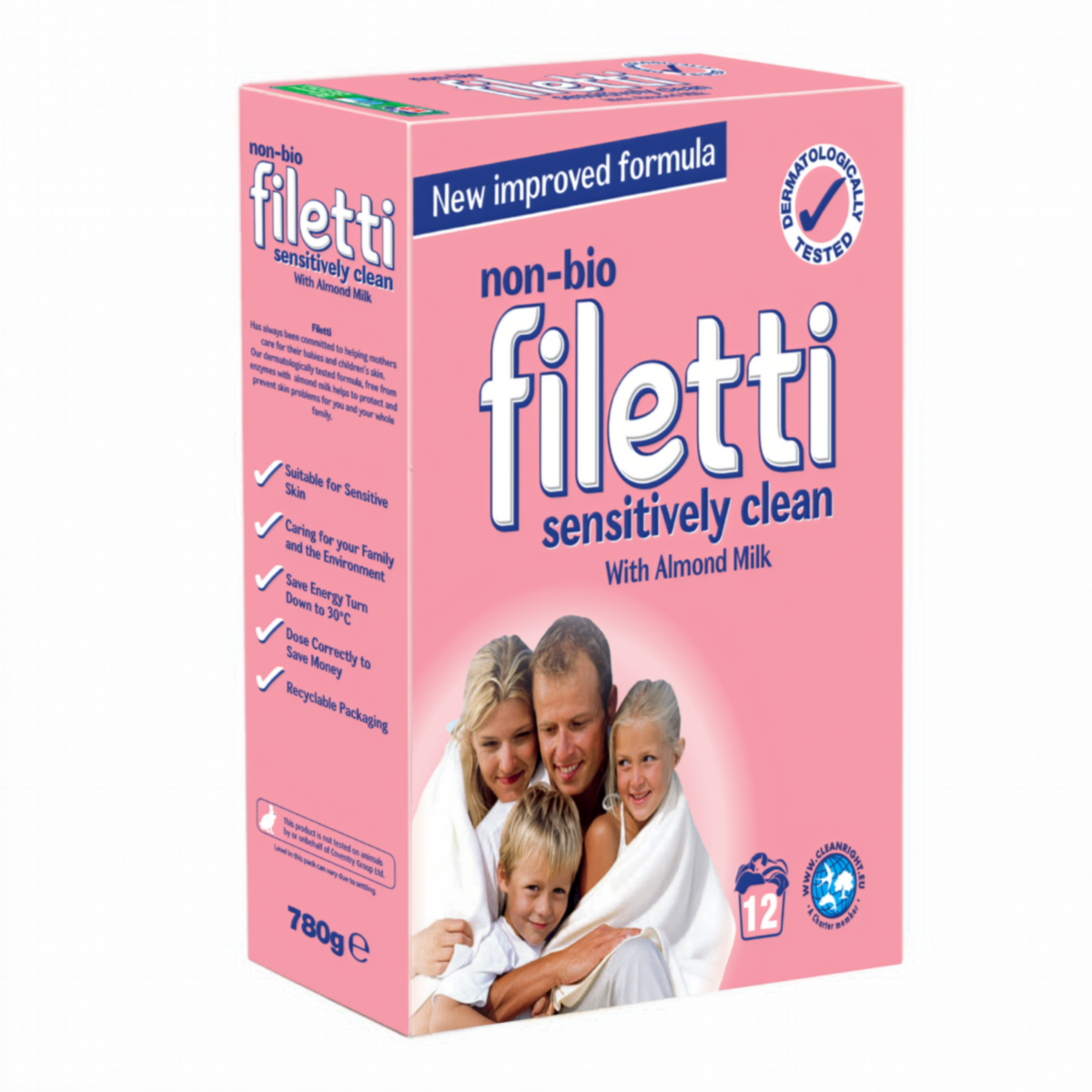 Filetti Sensitive Filetti Non-Biological Laundry Powder (780g) - Mirius