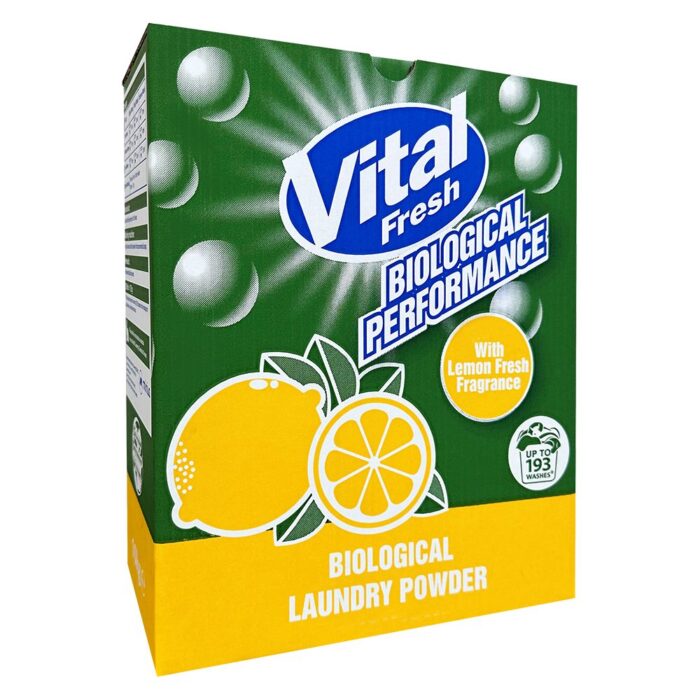 Vital Fresh Lemon Fresh Biological Laundry Powder (10kg) - Mirius